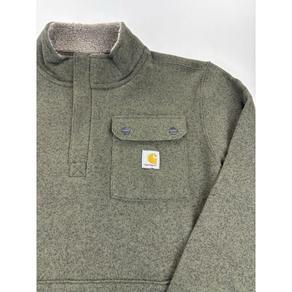 Carhartt 1/4 Zip Sweater Fleece Relaxed Fit Midweight 106378 Men's Large - Picture 6 of 15